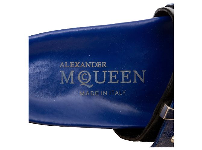 Sandali in rilievo Alexander McQueen Blu - vista 8