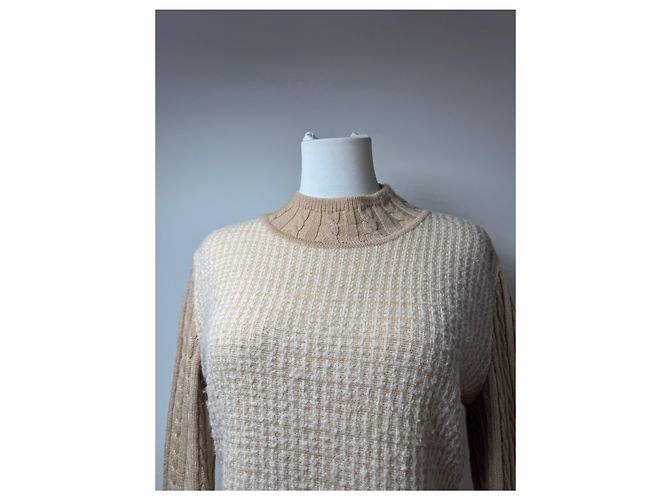 Vintage Courreges Paris Wool Dress 38/M Beige Brown - view 10