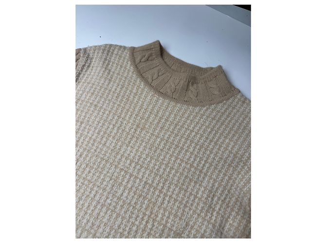 Vintage Courreges Paris Wool Dress 38/M Beige Brown - view 5