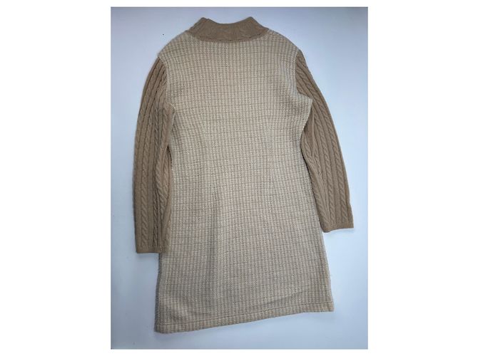 Vintage Courreges Paris Wool Dress 38/M Beige Brown - view 8