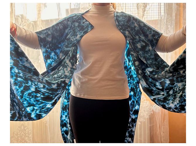 Burberry Seidenponcho Mehrfarbig Mehrfarben - Ansicht 9