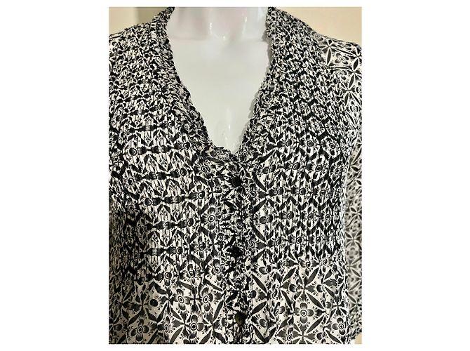 Diane Von Furstenberg DvF Layla Seidenkleid in Schwarz und Weiß - Ansicht 2