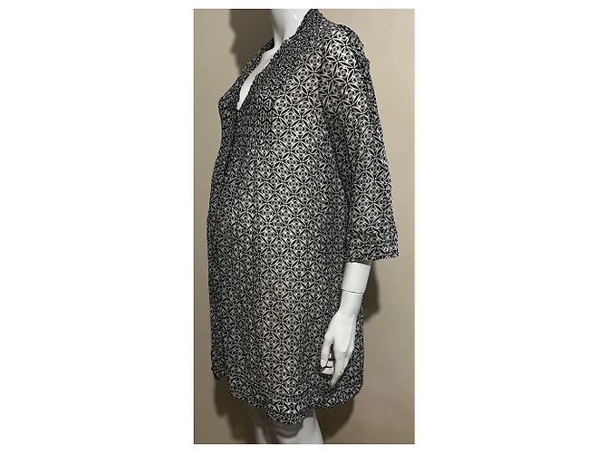 Diane Von Furstenberg DvF Layla Seidenkleid in Schwarz und Weiß - Ansicht 3