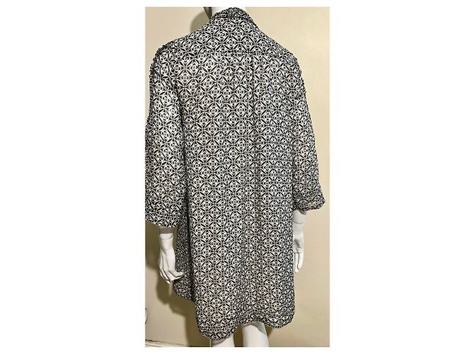 Diane Von Furstenberg DvF Layla Seidenkleid in Schwarz und Weiß - Ansicht 4