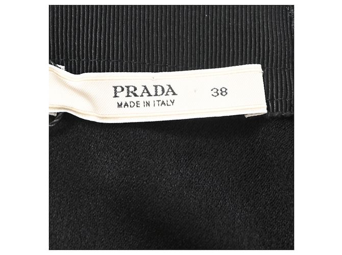 Prada Midi-Rock aus schwarzer Viskose mit Raffung - Ansicht 4