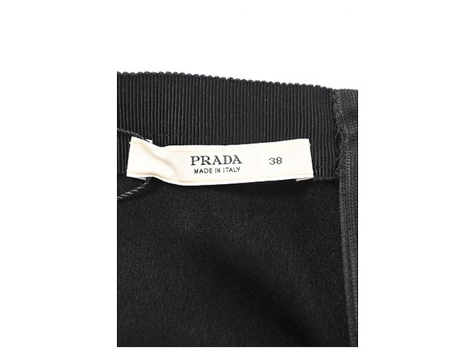 Prada Midi-Rock aus schwarzer Viskose mit Raffung - Ansicht 8
