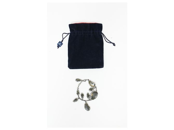 Armband aus grauem Metall mit Swarovski-Strass verziert - Ansicht 12