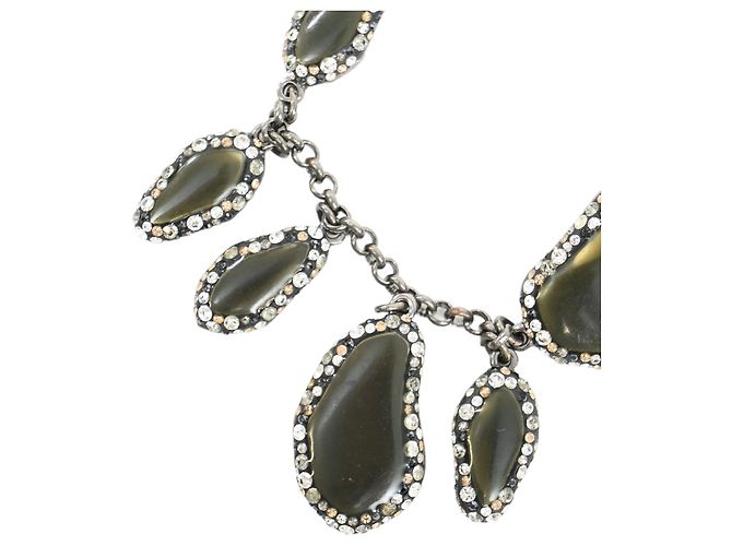 Armband aus grauem Metall mit Swarovski-Strass verziert - Ansicht 3