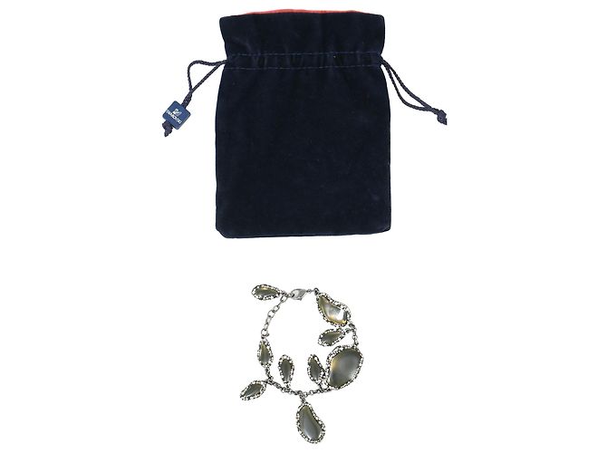 Armband aus grauem Metall mit Swarovski-Strass verziert - Ansicht 6