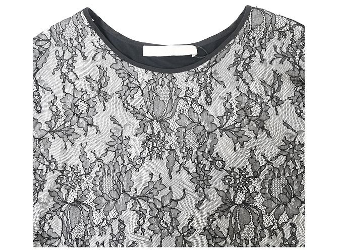 Camiseta de algodón negro con detalles de encaje Jason Wu - vista 5