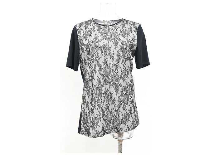 Camiseta de algodón negro con detalles de encaje Jason Wu - vista 6