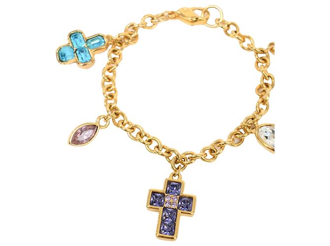 Swarovski Cross Charmed Bracelet in Gold Metal Golden - view 2