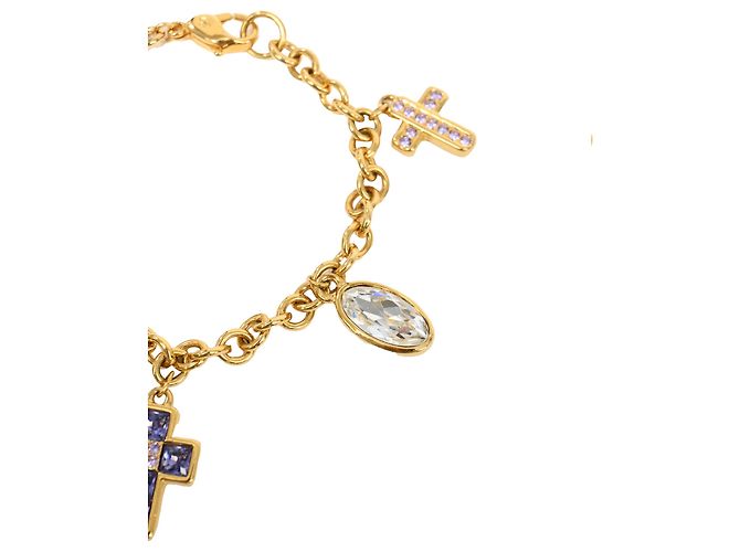 Swarovski Cross Charmed Bracelet in Gold Metal Golden - view 3