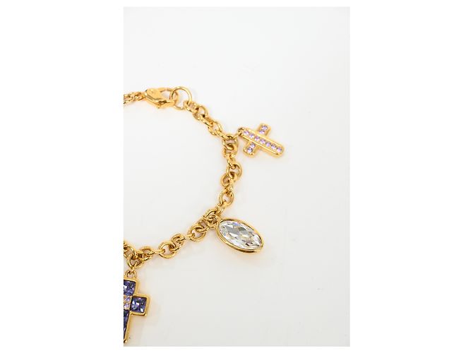 Swarovski Cross Charmed Bracelet in Gold Metal Golden - view 9