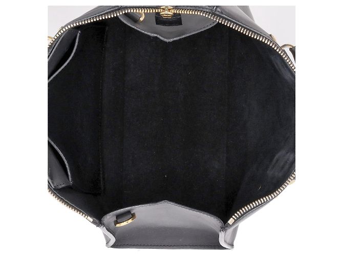 Borsa a mano Sophie Hulme Saddle Albion Box Tote in pelle nera - vista 12