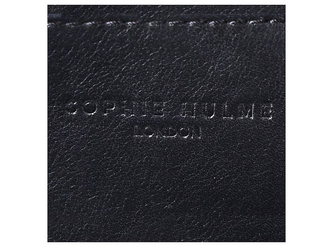 Borsa a mano Sophie Hulme Saddle Albion Box Tote in pelle nera - vista 6