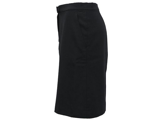 Minifalda de talle alto Ann Demeulemeester en lana negra - vista 2