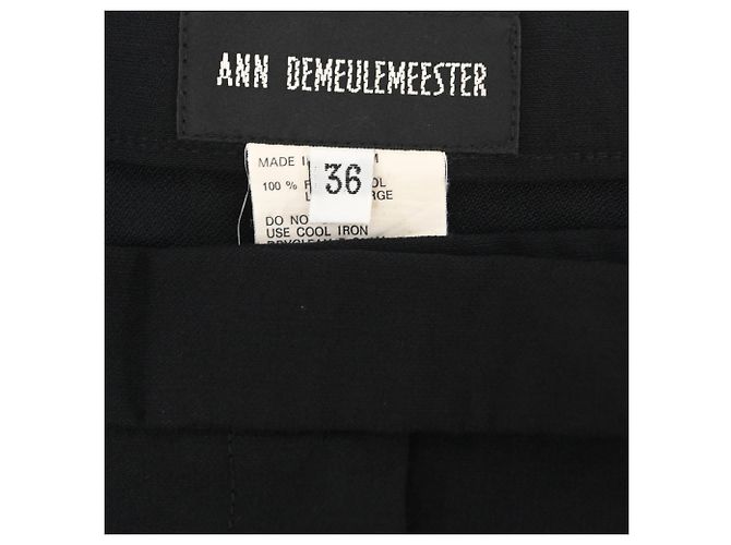 Minifalda de talle alto Ann Demeulemeester en lana negra - vista 4