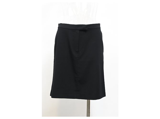 Minifalda de talle alto Ann Demeulemeester en lana negra - vista 5