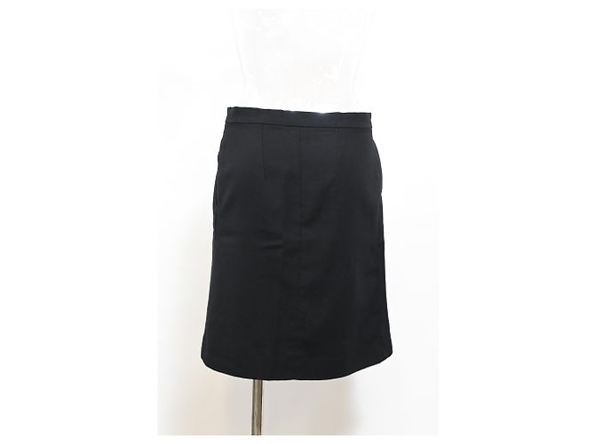 Minifalda de talle alto Ann Demeulemeester en lana negra - vista 7