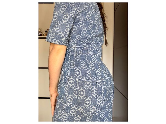 Mono estampado en denim azul Sandro talla 38 - vista 2