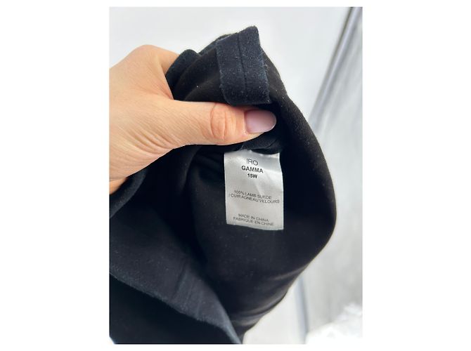IRO Kleid T.FR 34 Leder Schwarz - Ansicht 6