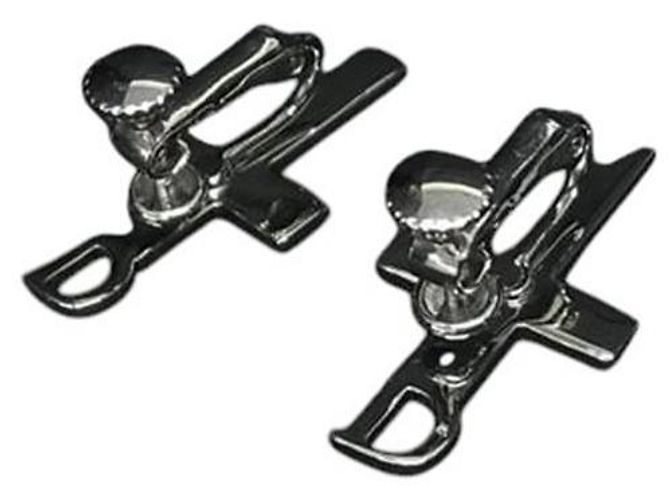 Orecchini croce crocifisso argento con logo Christian Dior - vista 2