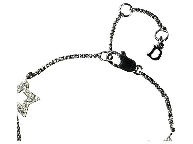 Bracciale a catena a stella in strass argento Christian Dior - vista 6