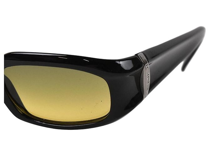 Fendi schwarze silberne gelbe grüne getönte Sonnenbrille Fs 5606 - Ansicht 3