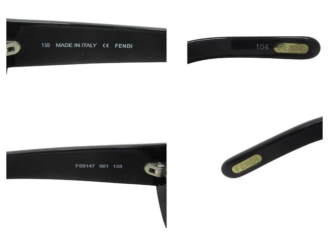 Occhiali da sole neri con logo monogramma Fendi FS 5147 Nero - vista 9
