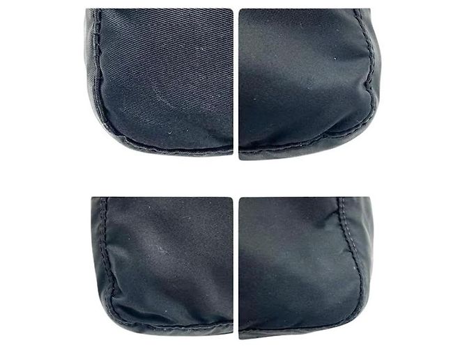 Borsa a tracolla incrociata in nylon nero con logo Prada Sport - vista 6