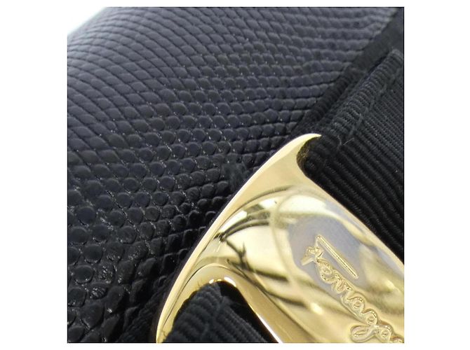 Borsa a spalla in pelle nera Salvatore Ferragamo Nero - vista 5