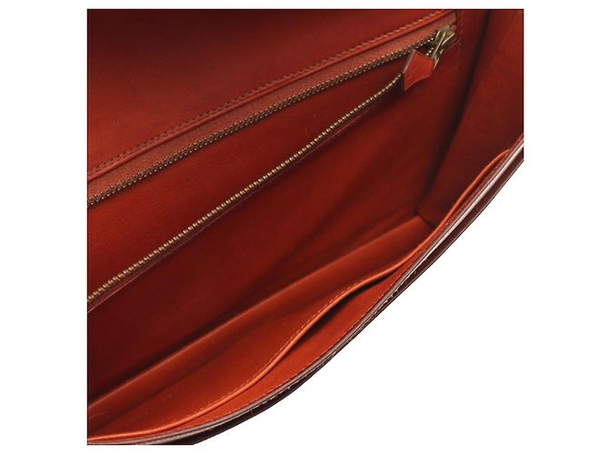 Clutch Lydie in vitello box marrone di Hermès - vista 3