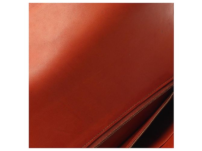 Clutch Lydie in vitello box marrone di Hermès - vista 8