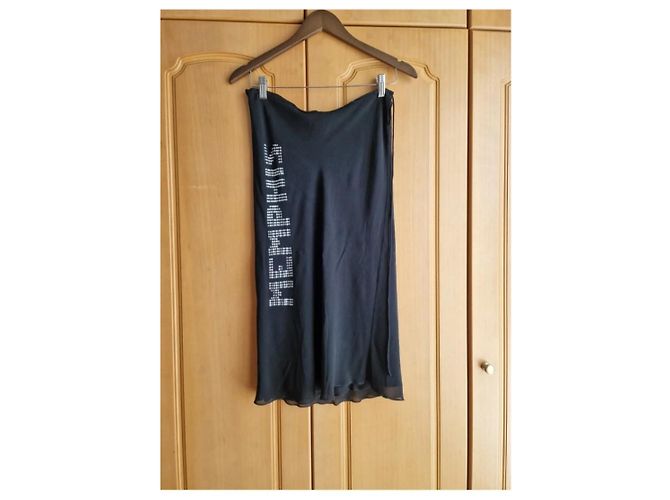 Autre Marque Falda Memphis de seda negra Negro - vista 4
