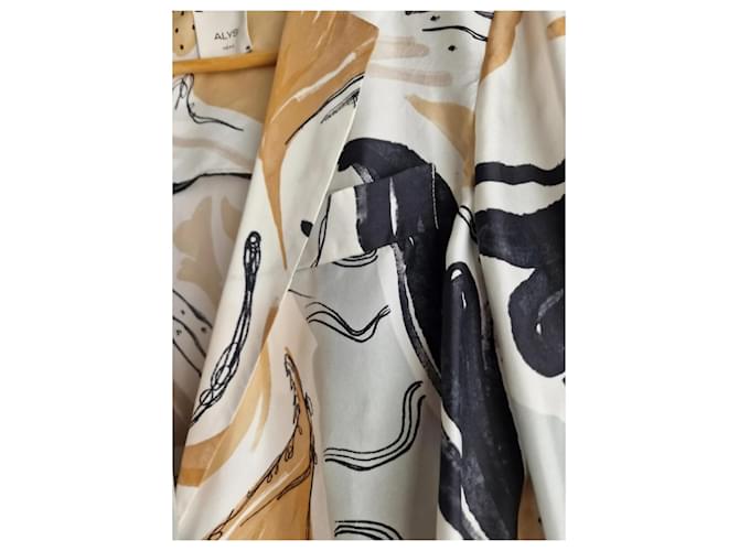 Autre Marque Blazer de seda Multicolor - vista 3