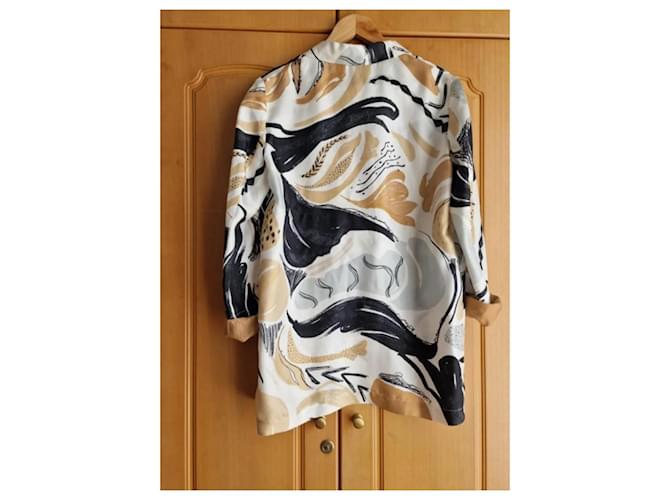 Autre Marque Blazer de seda Multicolor - vista 4