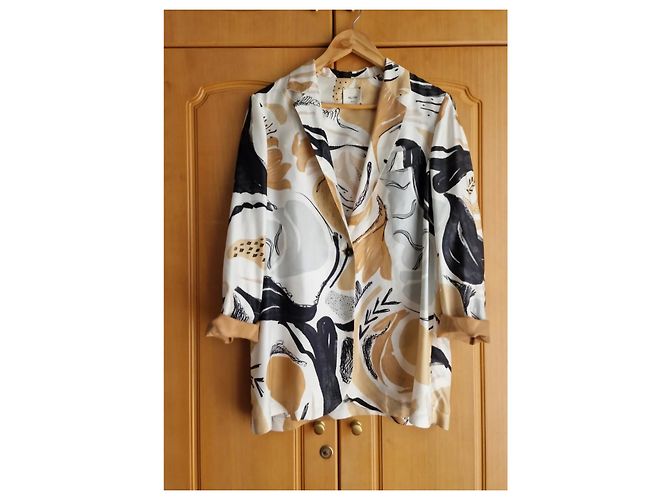 Autre Marque Blazer de seda Multicolor - vista 6