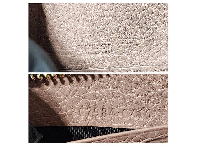 Bamboo GUCCI Cartera con cremallera alrededor de piel de ternera Cellarius con borlas de bambú Rosa claro - vista 7