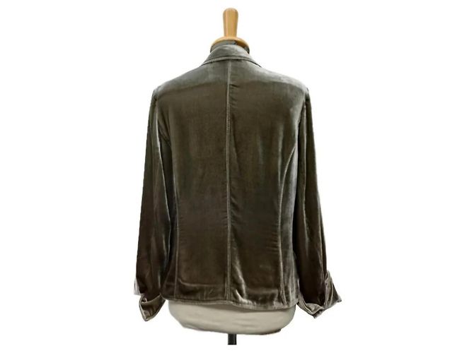 Gerard Darel Samtjacke Olivgrün - Ansicht 2