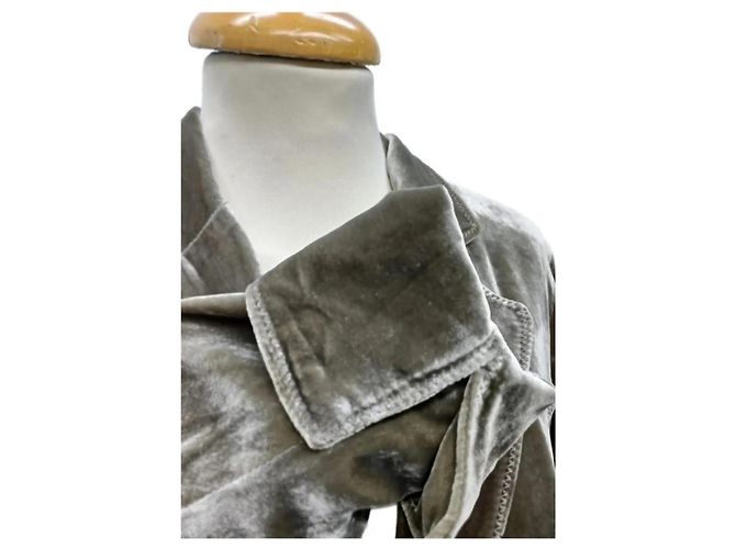 Gerard Darel Samtjacke Olivgrün - Ansicht 4