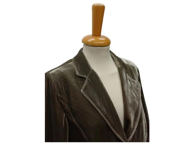 Gerard Darel Samtjacke Olivgrün - Ansicht 8