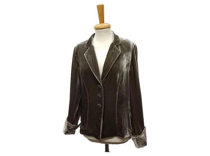 Gerard Darel Samtjacke Olivgrün - Ansicht 9