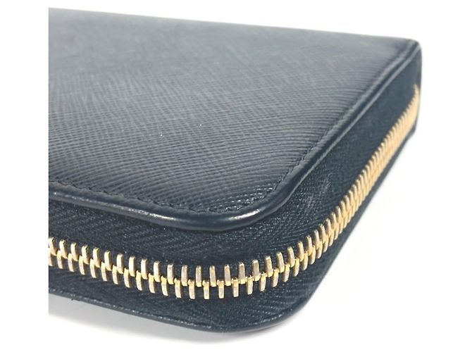 Prada Saffiano Leder Langbörse Schwarz - Ansicht 6