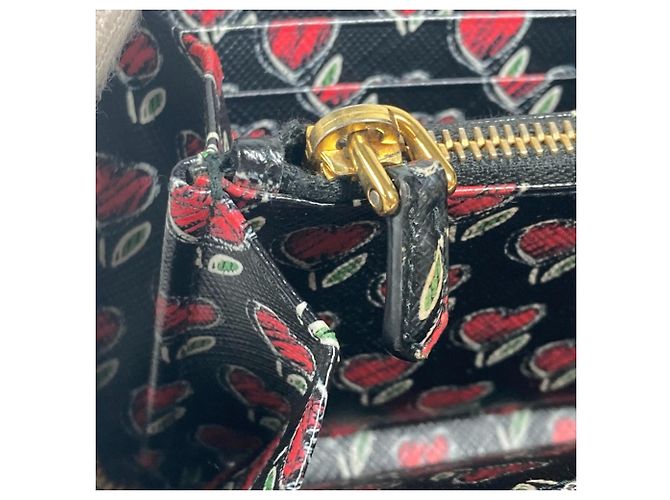 Prada Saffiano Leder Langbörse Schwarz - Ansicht 8