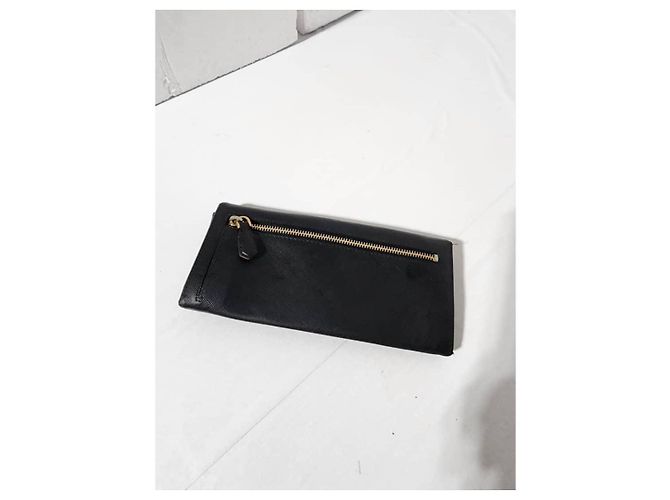 Prada Saffiano Lux Leder Klapp-Wallet Schwarz - Ansicht 10