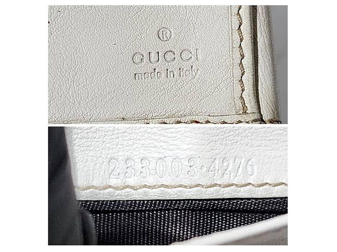 Gucci Shima Long Pelle e Tela Beige/Off-White Crema - vista 9