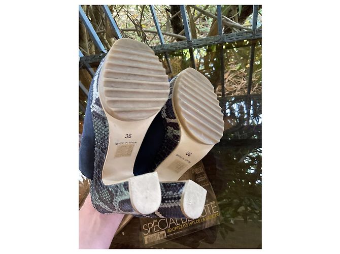 Stella Mc Cartney Mule con platform Stella McCartney blu nubuck - vista 6