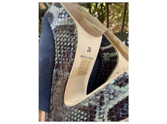 Stella Mc Cartney Mule con platform Stella McCartney blu nubuck - vista 7