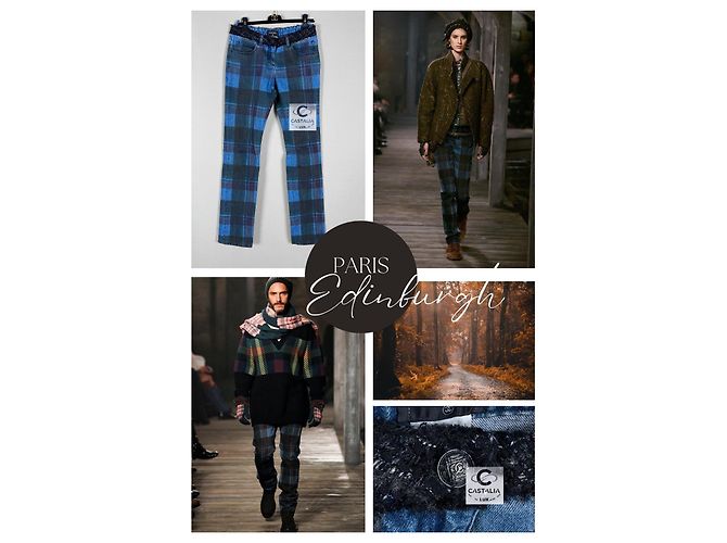 Chanel Nuevos Jeans Tartan Icon París / Edimburgo Azul - vista 2